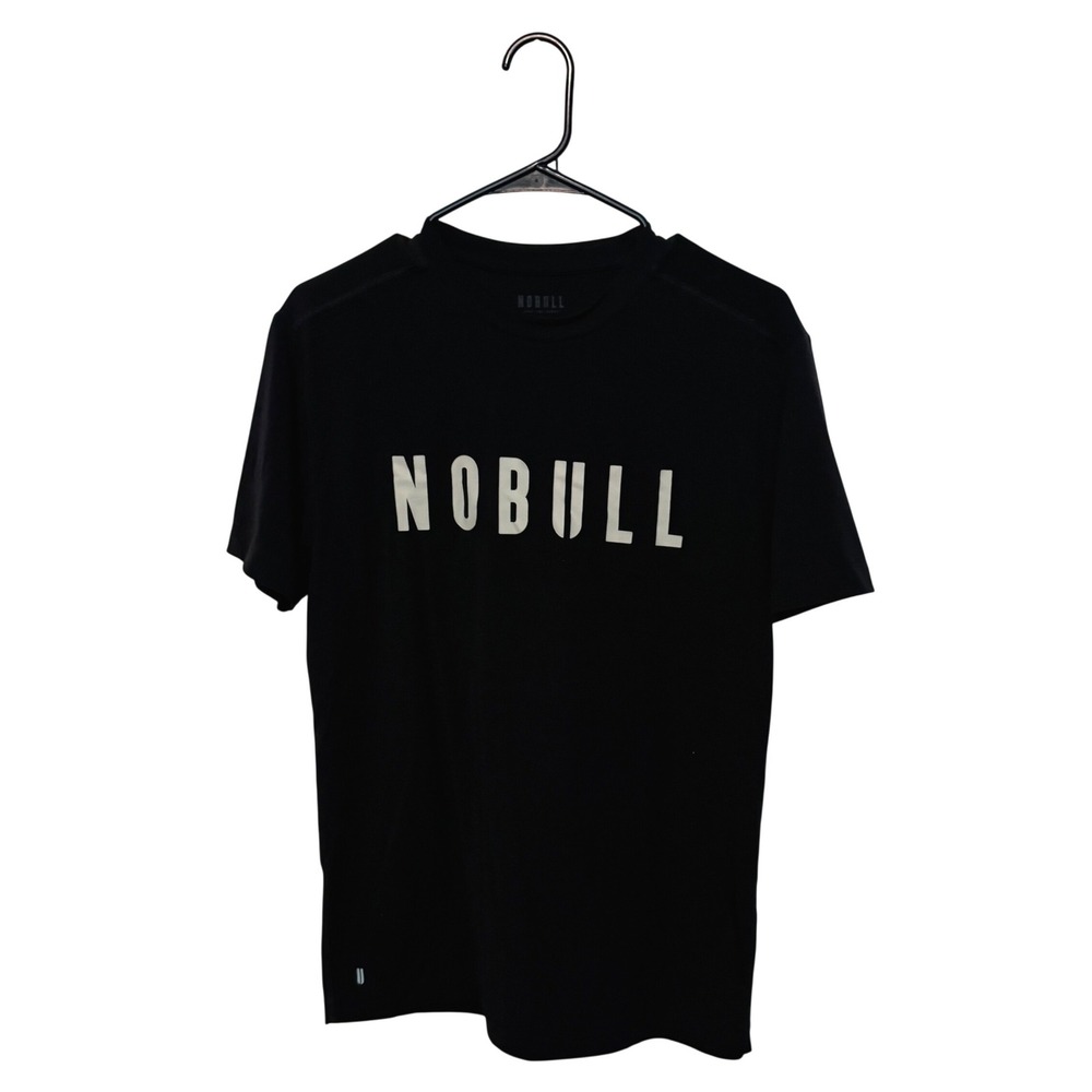 NOBULL Shirt Mens Medium Black Short Sleeve Performance Workout Graphic Tee Slim